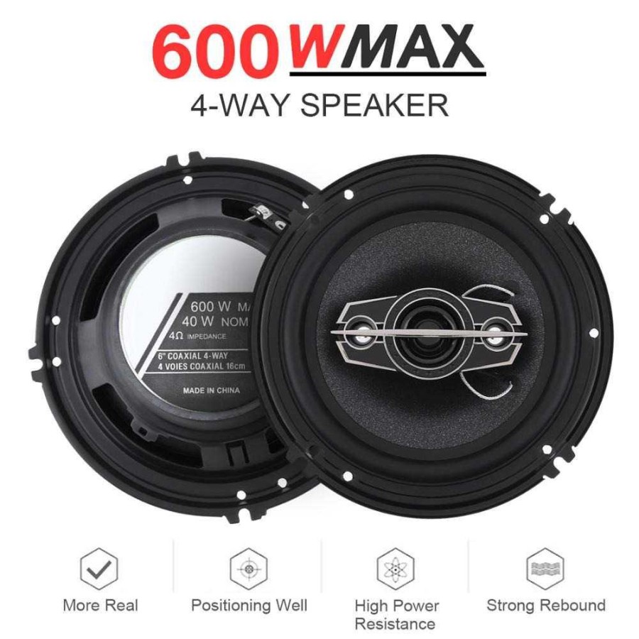 Yiyelang Speaker Mobil HiFi 4 Way 6.5 Inch 600W 2 PCS - YL-1698B - Black