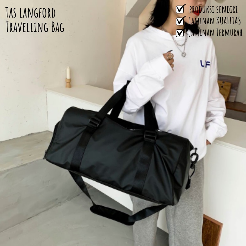 Tas Pakaian Wanita - Tas Travel Olahraga Fitnes Gym Traveling Jumbo Big Size Besar Murah Terbaru Model Fashion Kekinian Kualitas Import Lokal Original Unisex Perempuan Pria Cewek Cowok