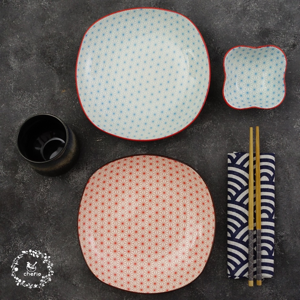 Chefio Piring Saji Bundar Keramik Akira Series / Round Serving Plate