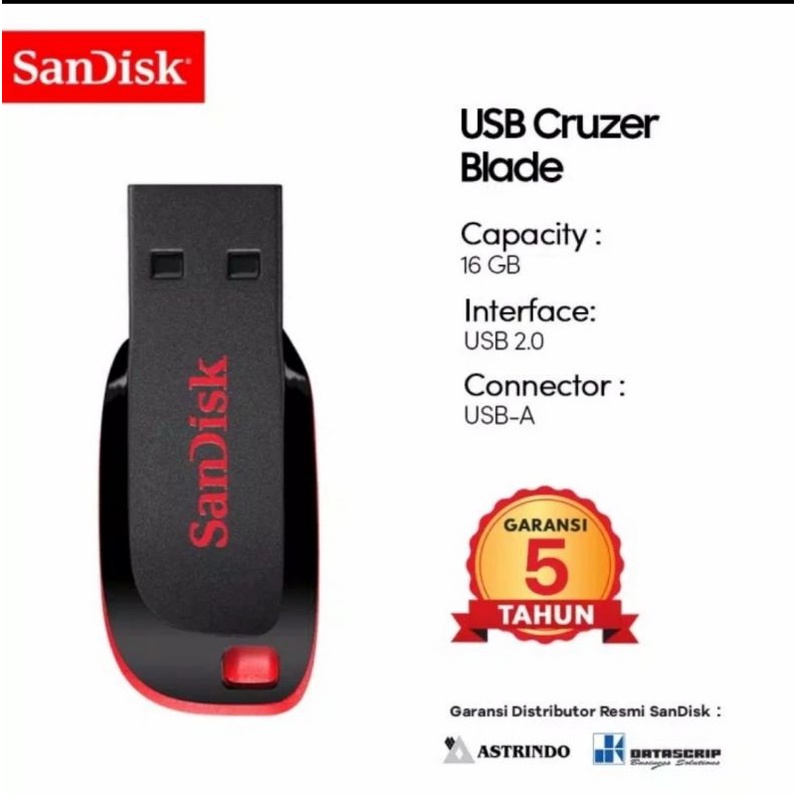 USB Flashdisk Sandisk UFD asli Bogor original ori 100% 4 Gb 8Gb 16Gb 32Gb 64Gb 128Gb