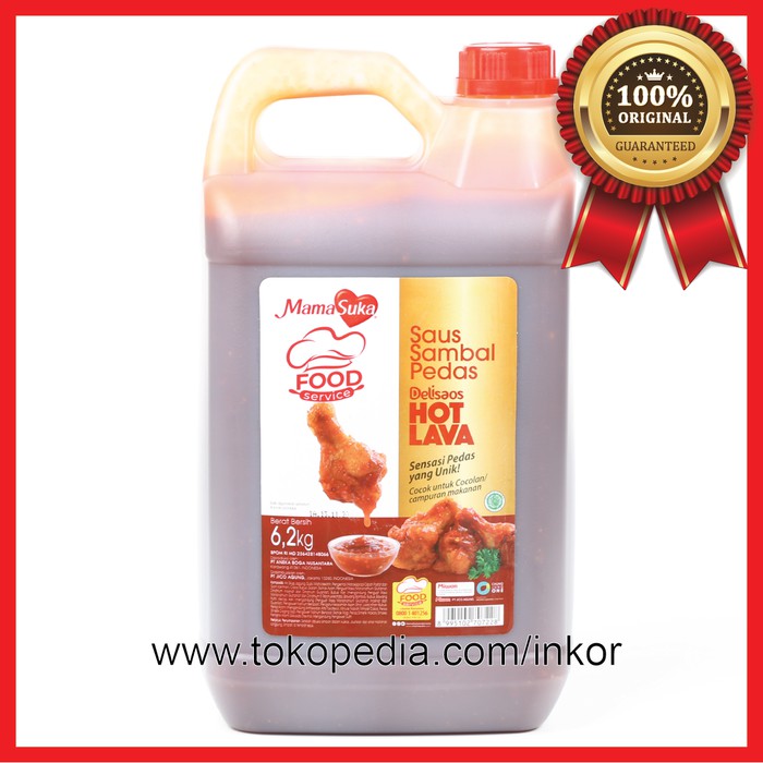 

Spesial - Gojek/GrabMamasuka Delisaos Hot Lava Saus Sambal Pedas Jerigen 6.2Kg / SAOS SAMBAL