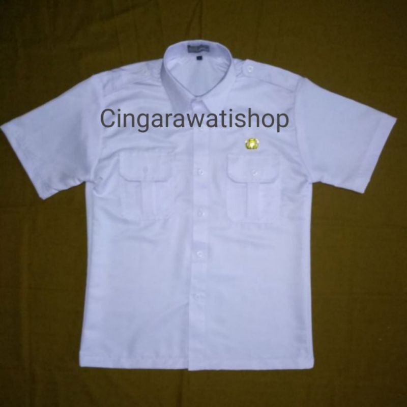 Kemeja Pdh Putih Pns Pria Baju Pns Putih Pria Seragam Pns Putih Pria Kerah Dalam Hitam Baju Dinas