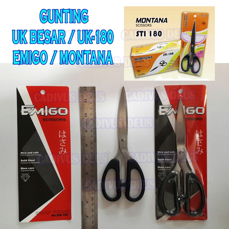 Gunting Besar - Emigo 8inch - 20CM - Solid Steel - SharpSafe&amp;Cheap