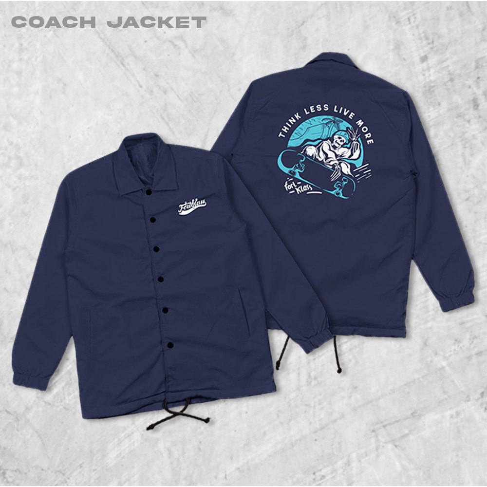 FORTGLASS LIVE MORE Jaket Coach Pria Outwear Unisex Parasut