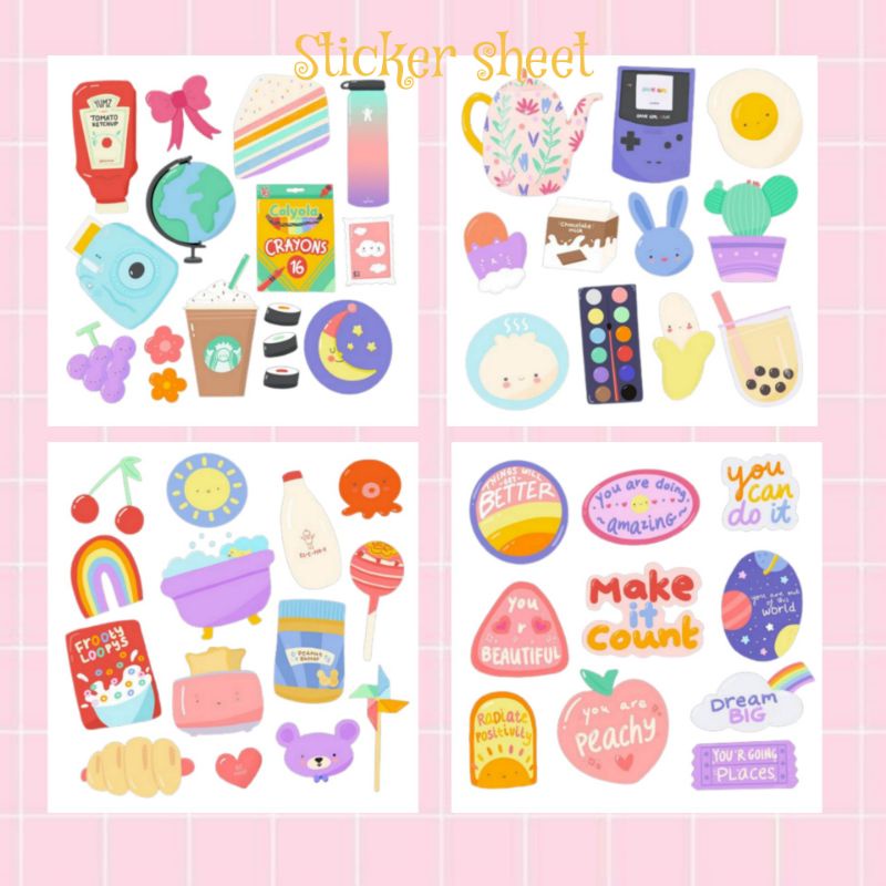 

STICKER sheet jurnal lucu murah