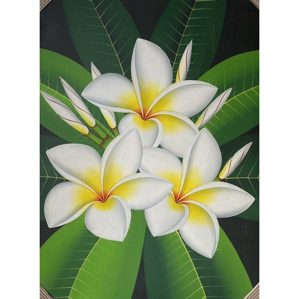 lukisan bunga kamboja