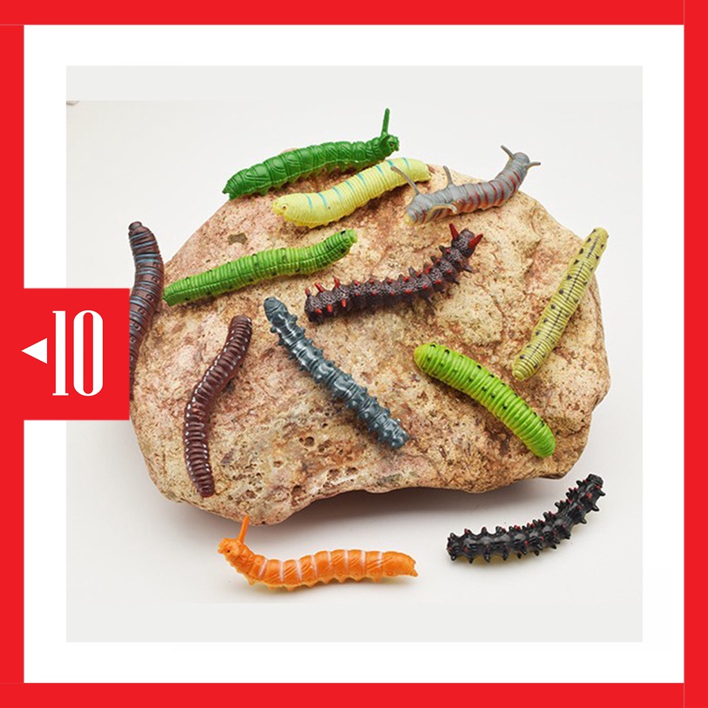 UBUL 6cm acak ulat bulu caterpillar serangga mainan prank toys plastik