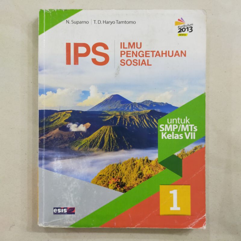 Buku bekas original : IPS untuk SMP/MTs kelas VII revisi By Erlangga