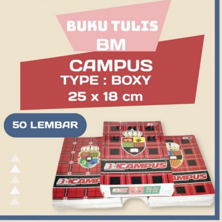 

{Original} Foh24 Buku tulis Bmc campus isi 50 lembar ( 10 buku ) ,!