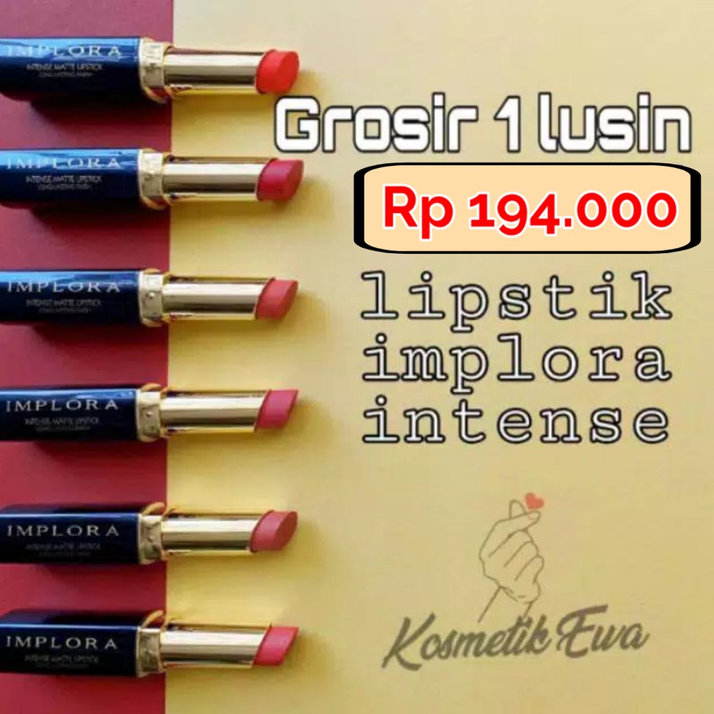 IMPLORA - 1 Box / 1 LUSIN LIPSTIK IMPLORA INTENSE / LIPSTIK IMPLORA GROSIR ❤ BPOM ❤