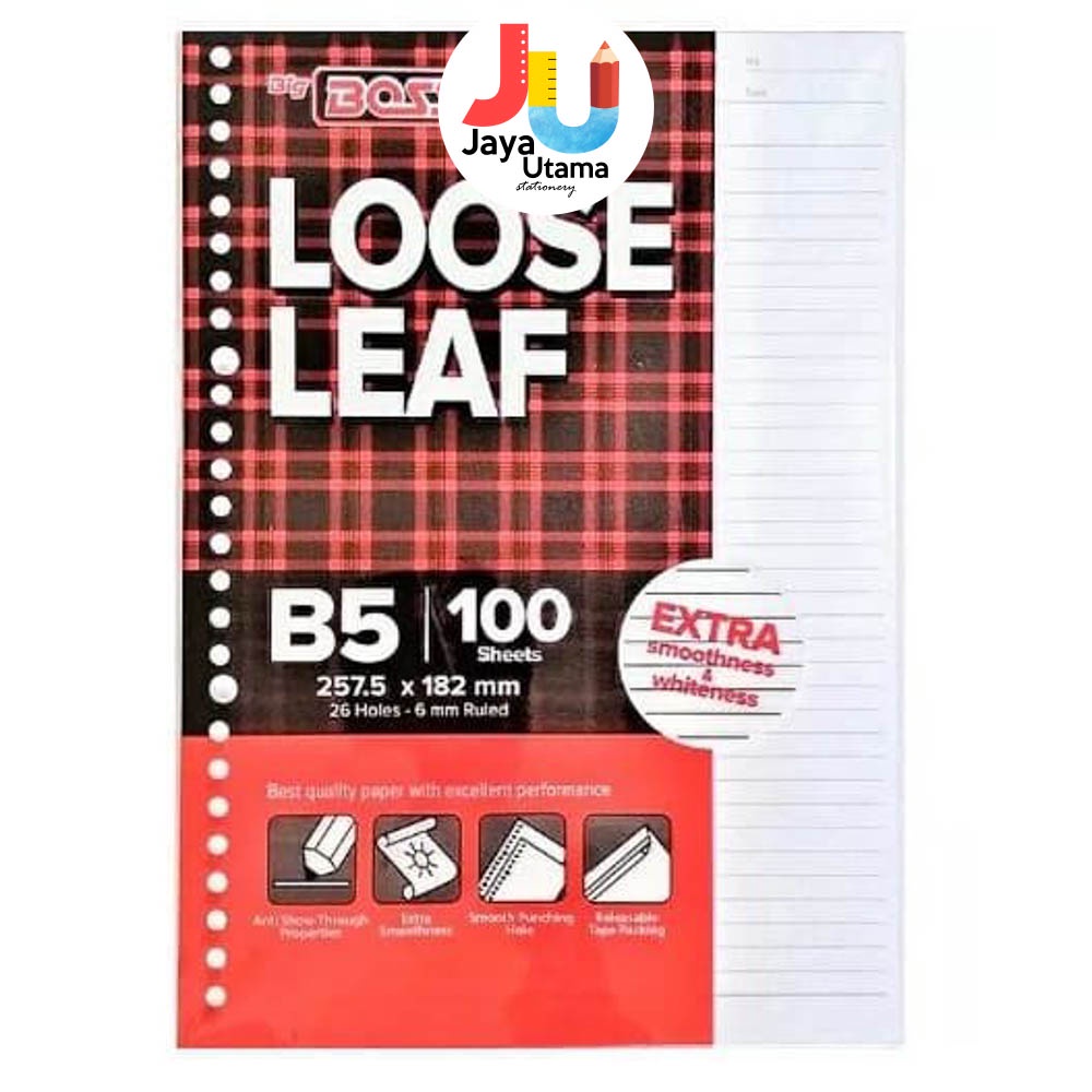 

Loose Leaf B5 100 Lembar Big Boss GARIS