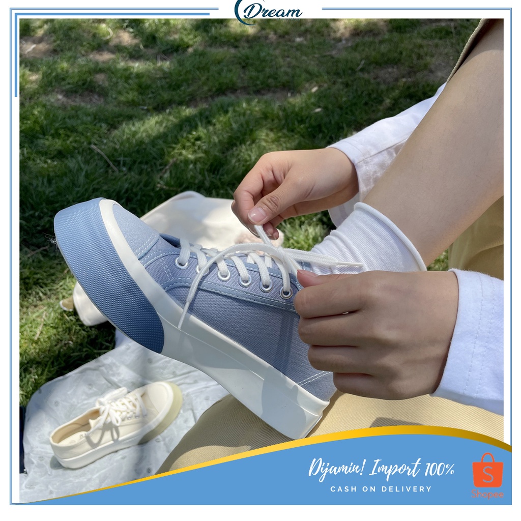 [DREAM] D1 Sepatu Sneakers Kanvas Wanita Casual Sport Shoes