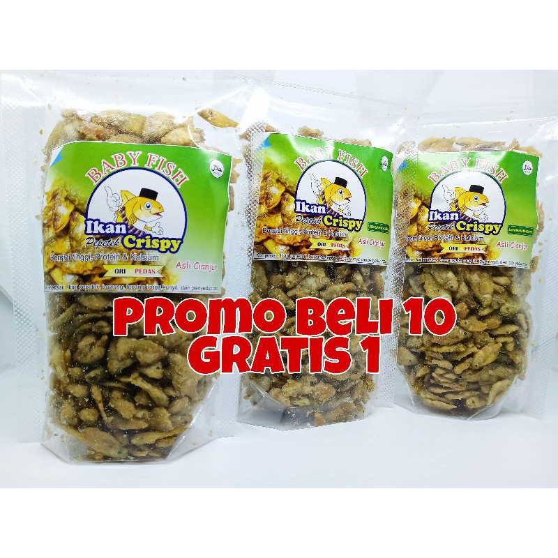 

Baby Fish Ikan Crispy 200gr /Pepetek ikan krispi papayu wader nila