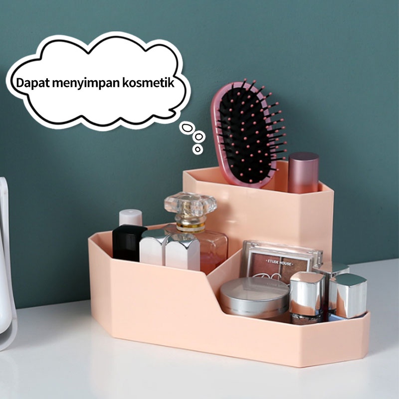 Letyeah &amp; Kaizenliving Desktop storage rak kosmetik storage box tempat penyimpanan alat tulis