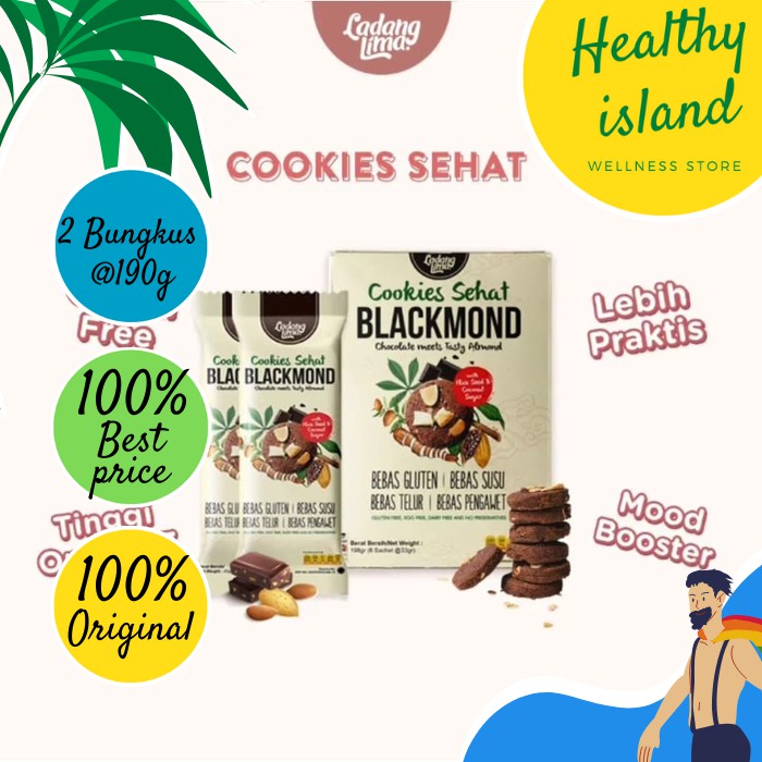 

Cookies Sehat Blackmond 190 gram Healthy Cookies - 2 Bungkus