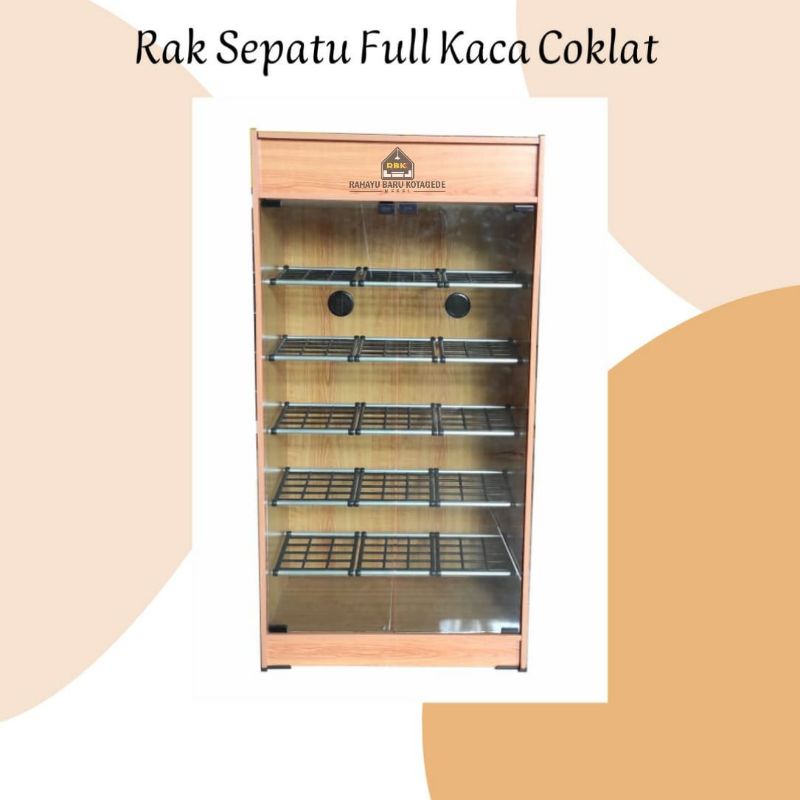 Rak Sepatu Cronos 6030 Full Kaca Lemari Sepatu