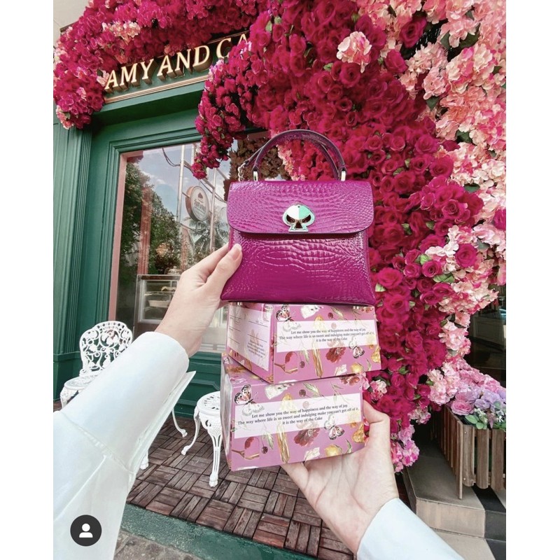 kate spade mini romy croc berry blitz