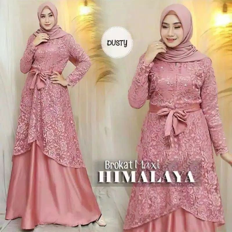 cod✔️Maxi Himalaya brukat/Maxi cantik/Gamis brukat