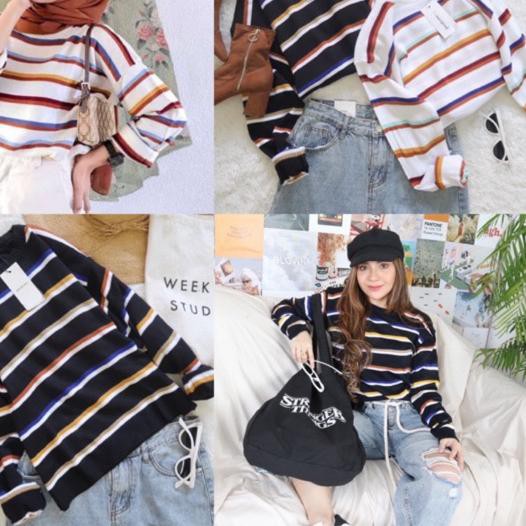 ☜ GFS RJT NESVI RAINBOW SWEATER RAJUT ♨