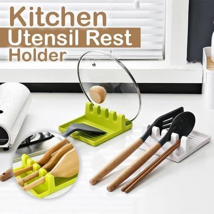 TATAKAN SERBAGUNA TATAKAN SPATULA / SENDOK GORENG / TUTUP KUALI / PERALATAN DAPUR MINIMALIS KITCHEN UTENSIL REST HOLDER