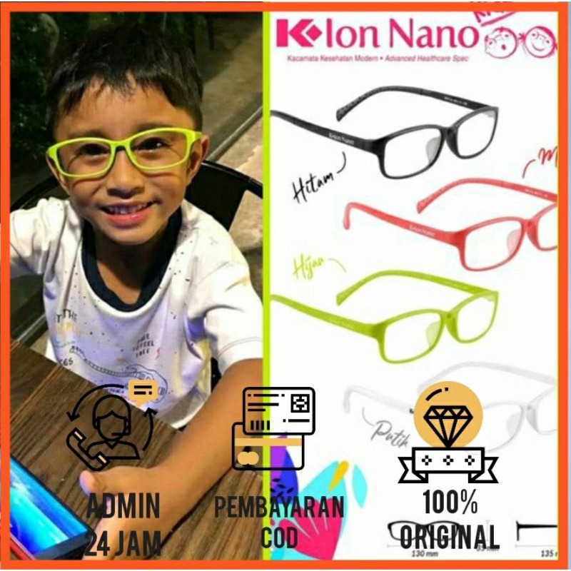 ORIGINAL Kacamata Kesehatan Anak K-ION NANO