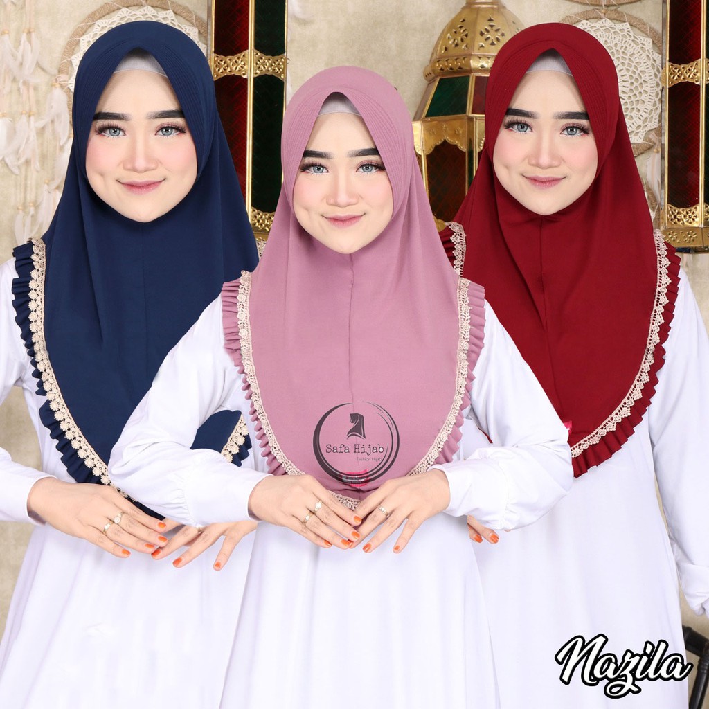 Jilbab Instan Jersey Premium Hijab Bergo Model Nazila Kerudung Termurah Safa Hijab