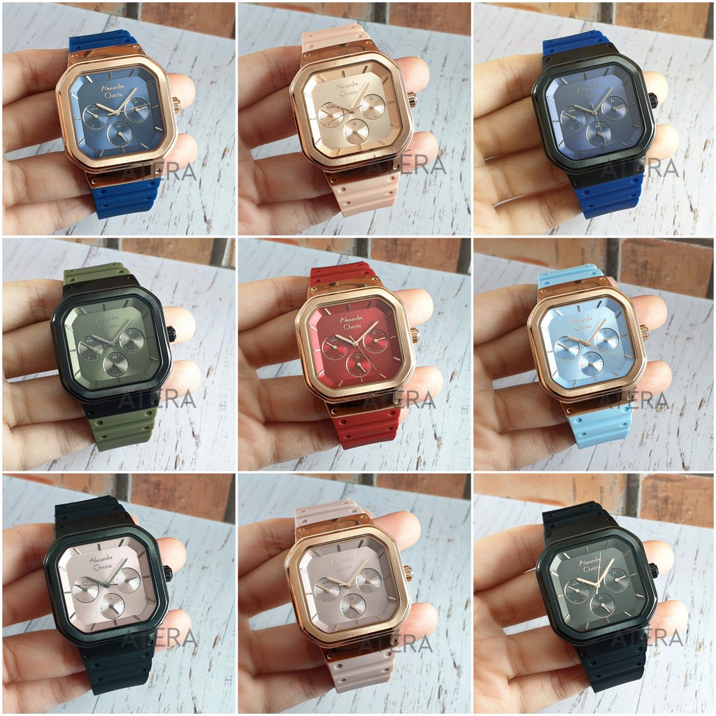 ALEXANDRE CHRISTIE AC 2811 SS WANITA ORIGINAL / JAM TANGAN ALEXANDER AC2811 RUBBER STAINLESS STEEL