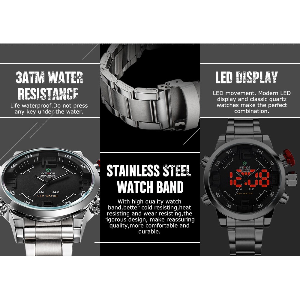 Weide 2309 Jam Tangan Pria Analog Casual Anti Air