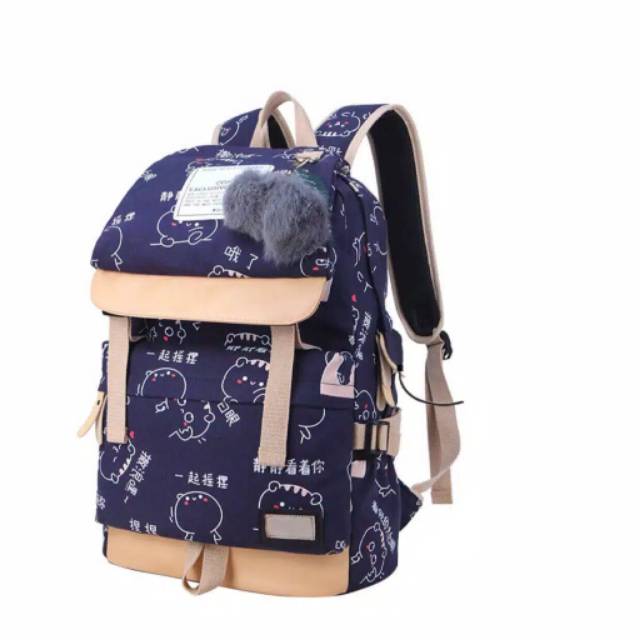 Tas Ransel Anak Sekolah Karakter Fashion Kids Backpack Cute Murah Batam Tas Kanvas import