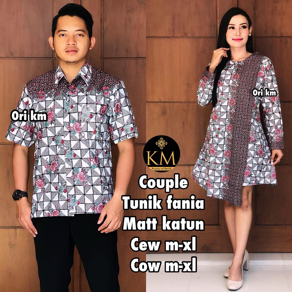 GROSIR SOLO - sarimbit batik couple tunik fania