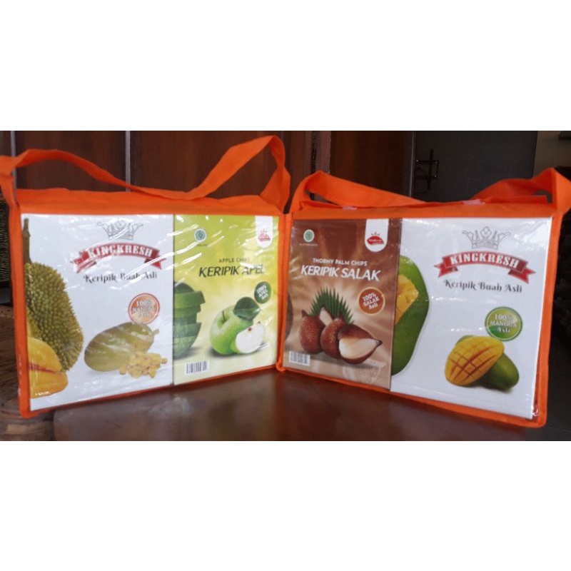 

Paket aneka keripik buah renyah Kayavit Pandubima Kingkresh isi 4 bungkus oleh oleh khas Malang