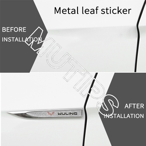 Wuling 2 Pcs Sticker Dekorasi Panel Samping Pintu Mobil Bahan Logam Aksen Berlian Imitasi