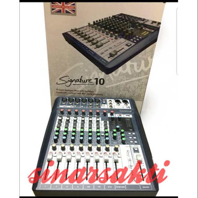 MIXER AUDIO SOUNDCRAFT SIGNATURE10 10CH CHANNEL USB