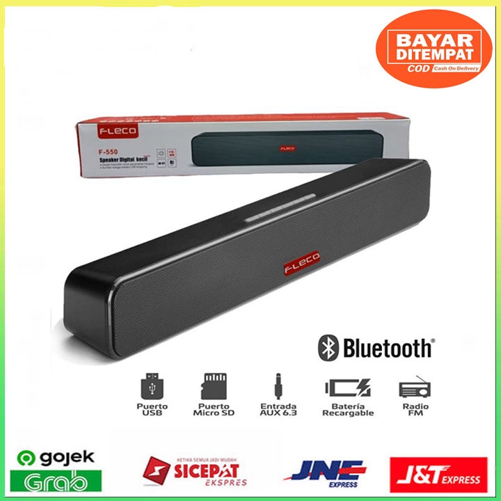 SPEAKER FLECO F 550 SPEAKER USB FLECO F 550 SPEAKER KOMPUTER-LAPTOP DAN HEADPHONE SUPER BASS TERBARU