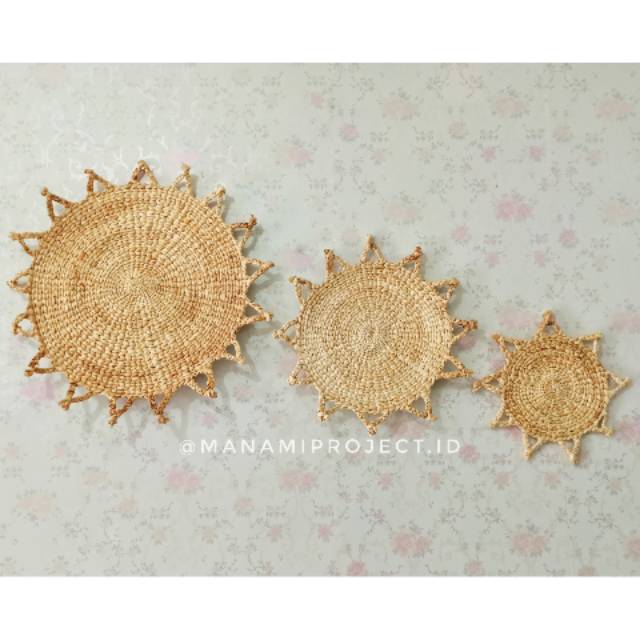 PLACEMATE  BINTANG ECENG GONDOK /PLACEMAT BINTANG ECENG GONDOK/ PAJANGAN ECENG GONDOK /dekorasi ruma