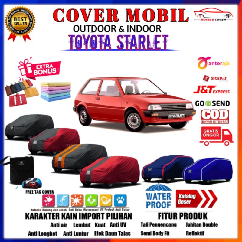 Cover Mobil Toyota STARLET KAPSUL / Sarung STARLET KOTAK 1985 1986 1987 1988 1989 Selimut Mantel