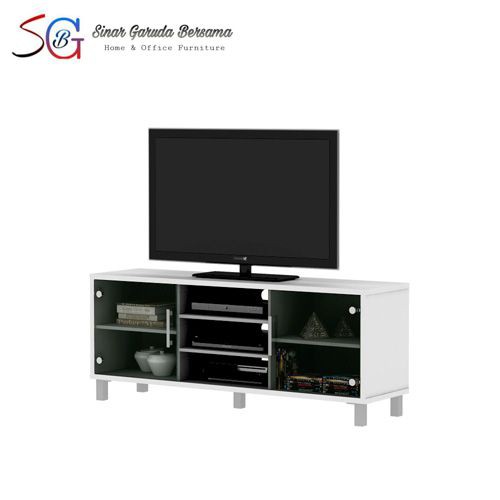 MEJA TV TERBARU PUTIH GLOSSY / RAK TV MODERN MINIMALIS PUTIH GLOSSY MERK AVANTI MADRID