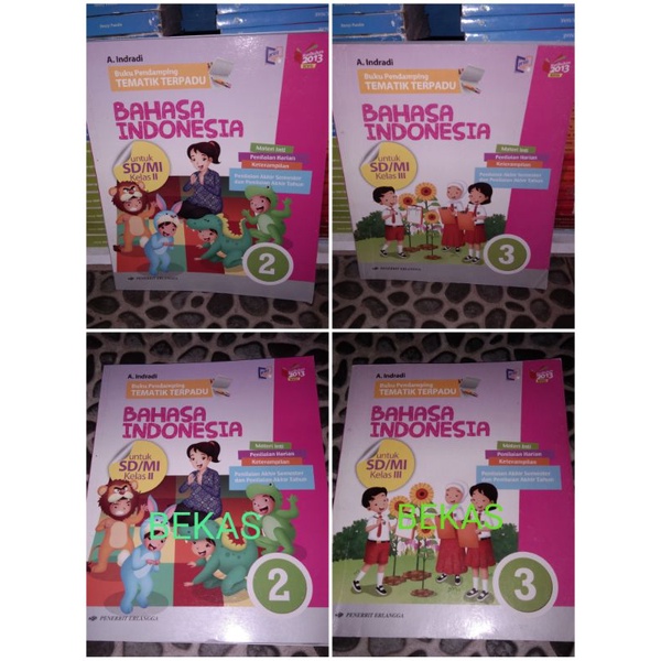 Buku Pendamping Tematik Terpadu Bahasa Indonesia Kelas 1 2 3 4 5 6 - I II III IV V VI SD Erlangga Ku