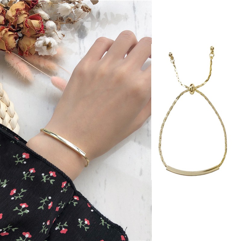 Gelang fashion wanita korea serut tangan emas bracelet