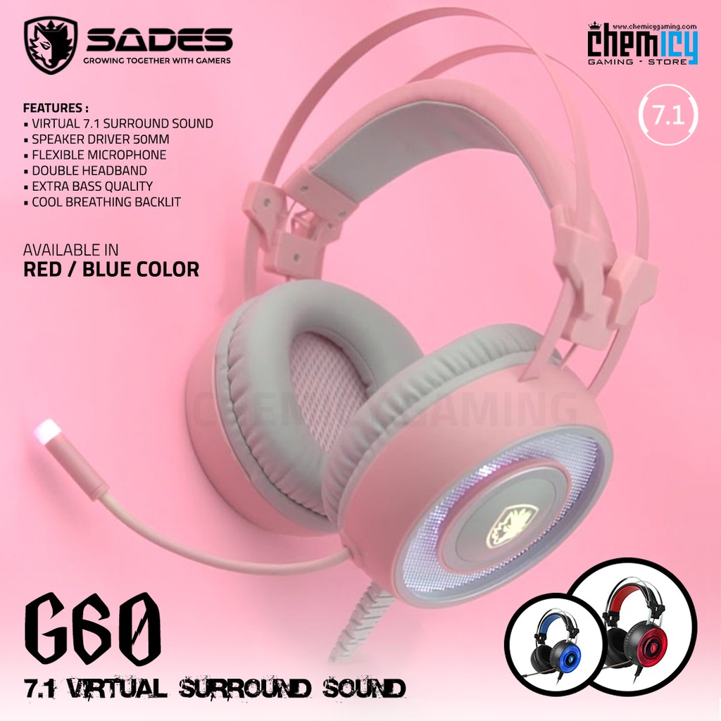 Sades G60 7.1 Virtual Surround Gaming Headset