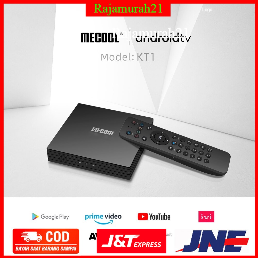 Mecool Smart TV Box Receiver Android 10 DVB-T2 2GB 16GB - KT1 - Black - 7RMP17BK