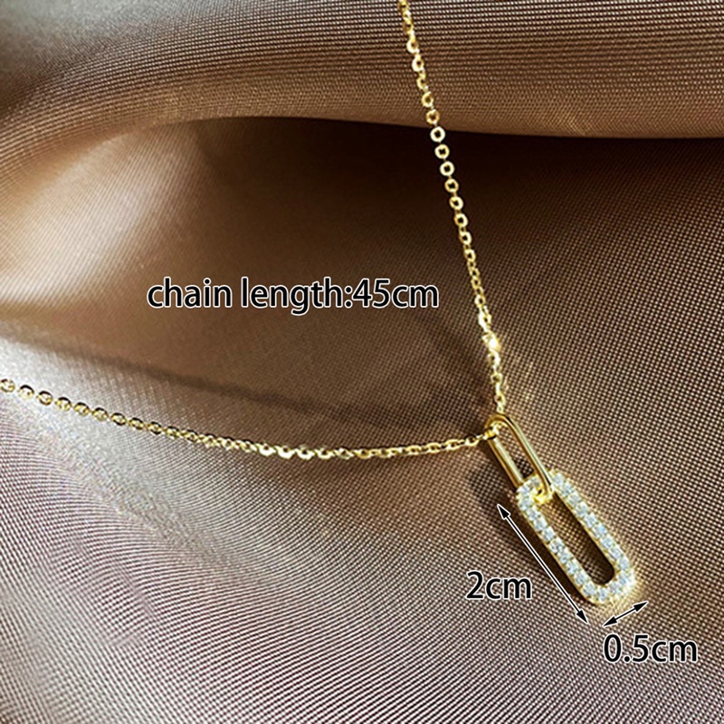 Fancyqube Kalung Sterling Silver 925 Lapis Emas 14k Dengan Liontin Zircon Untuk Wanita