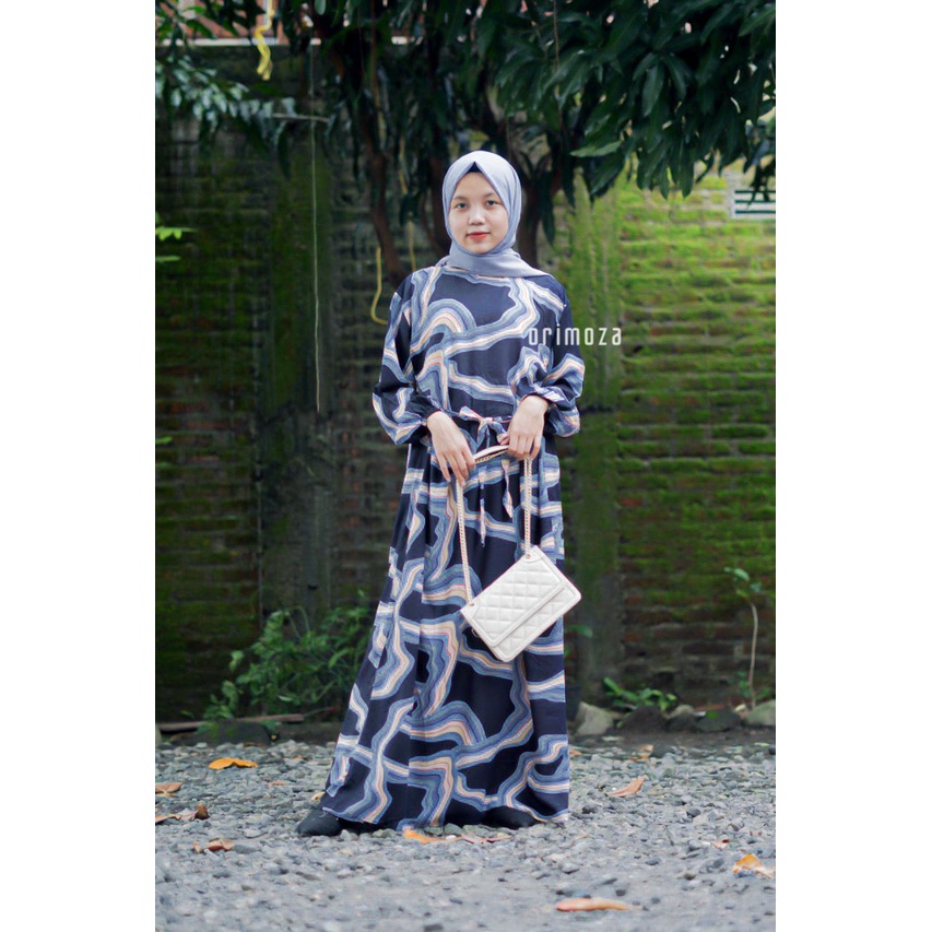 Orimoza Amarta gamis muslim rayon motif busui-HD ADISA LD106