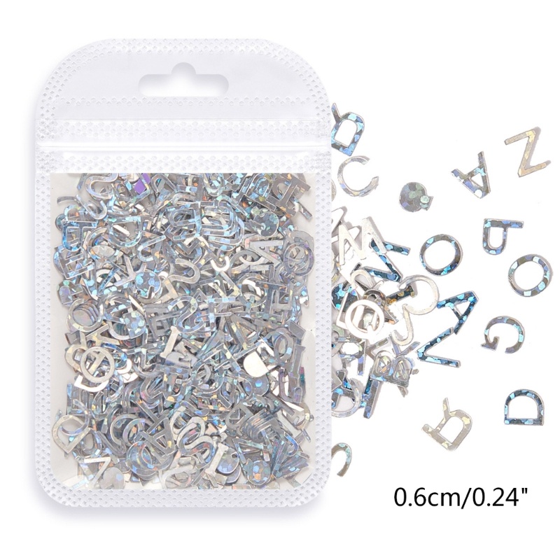 SIY English Letter Glitter Confetti Resin Filler Alphabet Sequins Nail Art Decor