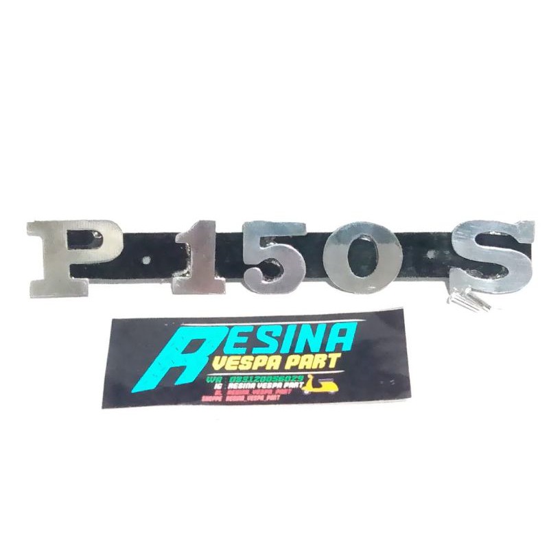 emblem emblim tepong vespa px p150s almunium croom