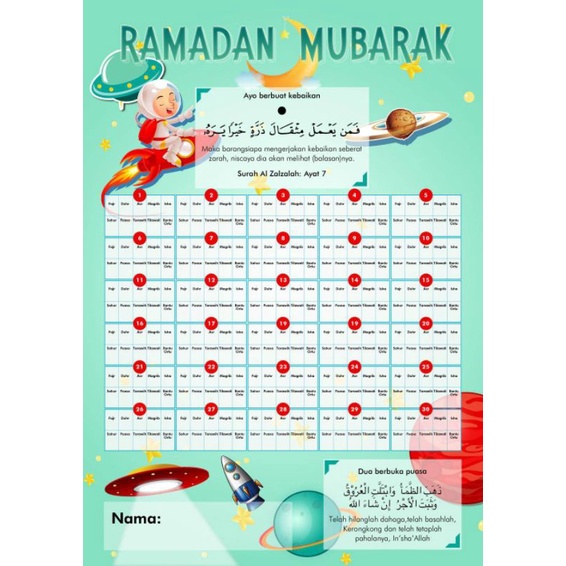 

Calendar Ramadhan activity