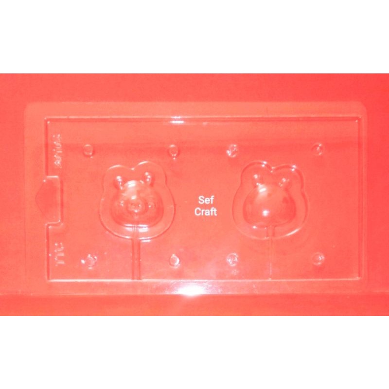 3 D Green pig angry bird lollipop chocolate / pudding mold