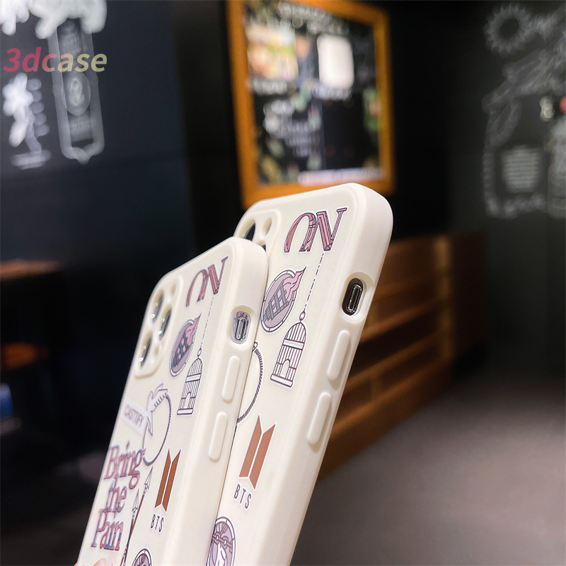 Casing Straight Edge Soft Tpu Xiaomi Poco X3 NFC Poco M3 Case Xiaomi Redmi 9C NFC 9A 9i 9T 9 Power 10X POCO M2 PRO Redmi Note 9 8 10 10S 9 PRO MAX 9S INS Case BT21 BTS CASETIFY Label Case