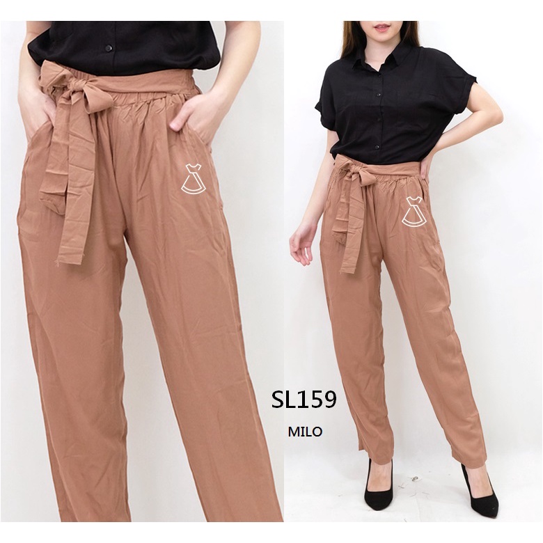 SL159 - Celana panjang rayon celana casual wanita