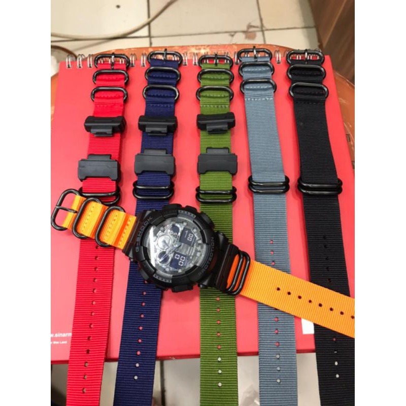 TALI JAM TANGAN NATO ZULU CASIO G SHOCK +/ADAPTER